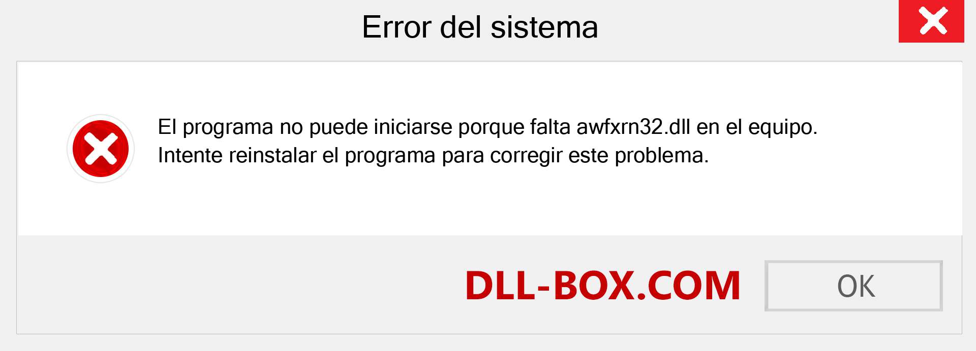 ¿Falta el archivo awfxrn32.dll ?. Descargar para Windows 7, 8, 10 - Corregir awfxrn32 dll Missing Error en Windows, fotos, imágenes