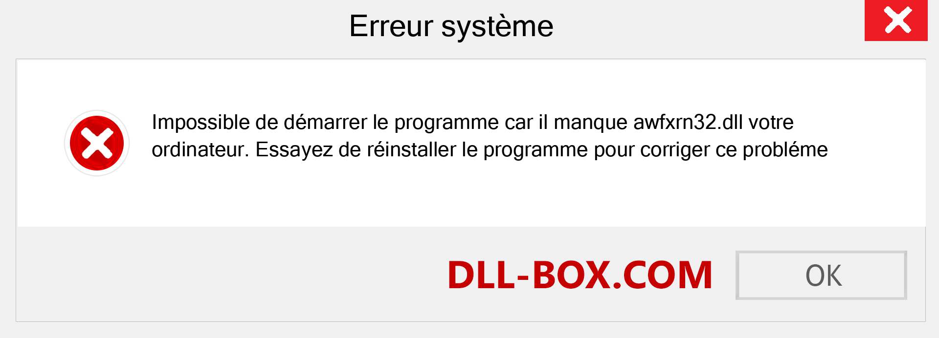 Le fichier awfxrn32.dll est manquant ?. Télécharger pour Windows 7, 8, 10 - Correction de l'erreur manquante awfxrn32 dll sur Windows, photos, images